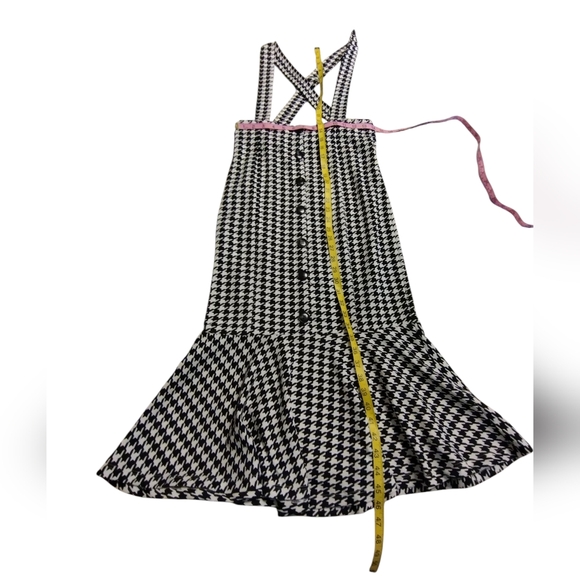 EUC SHEIN Black And White Houndstooth Overall Style Dress Skirt Medium - Picture 3 of 4